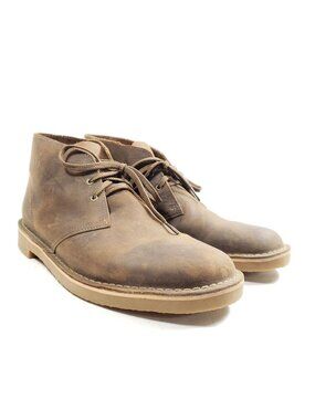 Clarks Mens Size 13 Brown Leather Desert Ankle Boots
